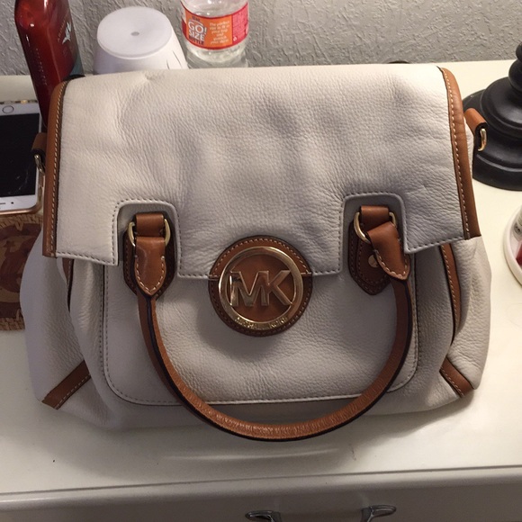 Off white and brown MK purse - Picture 2 of 6